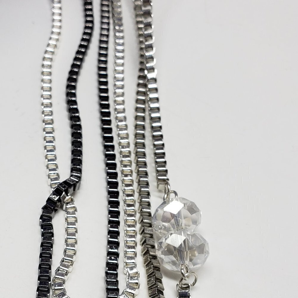 BALLET, Polished  34 inches Multi-strand  3 metals beaded long Necklace - Picture 6 of 7